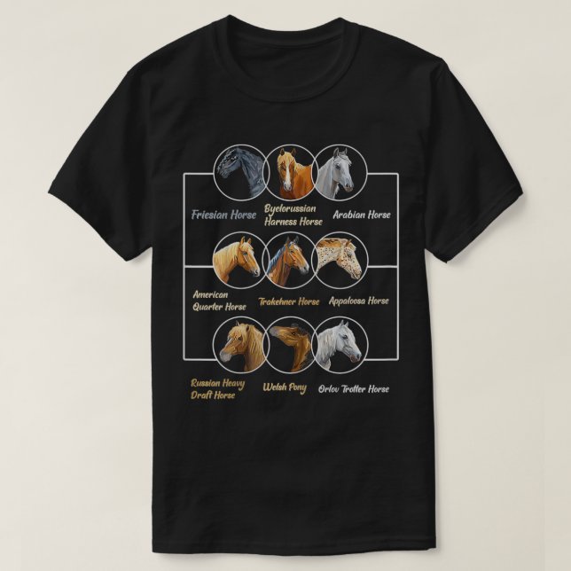 T-shirt Cheval se reproduit équitation équestre équitation (Design devant)