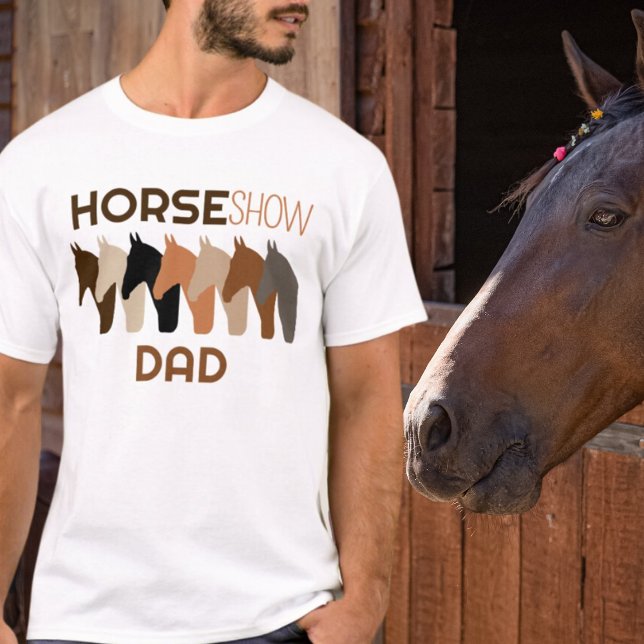 T-shirt Cheval Show Papa Amusant Équestre Papa Pour Hommes (Créateur téléchargé)