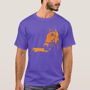 T-shirt Cheval Silhouette Cheval Illustration Cadeau color