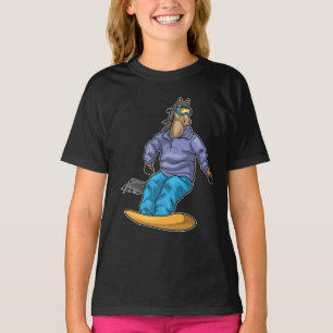 T-shirt Cheval Snowboard Sports d'hiver