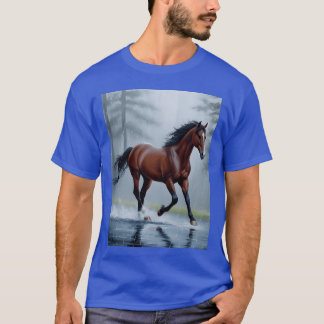 T-shirt Cheval sous la pluie