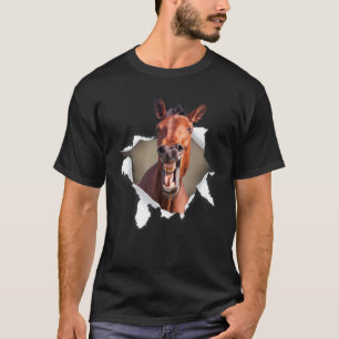 T-shirt Cheval Tissu Déchiré Cheval Pour Filles Garçon