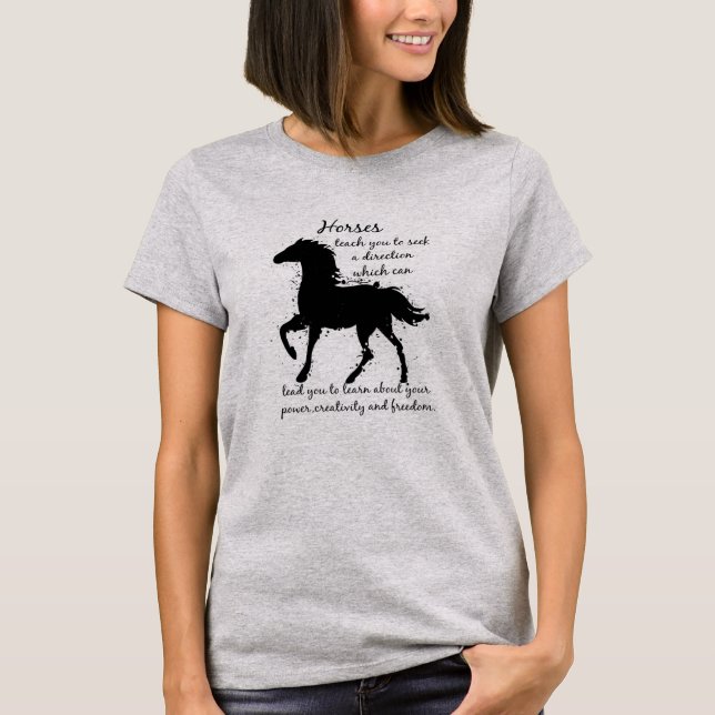 T-shirt Cheval Totem Animal Spirit Guide Sagesse ou Consei (Devant)