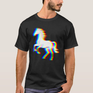 T-shirt Cheval Trippy EDM Rave Illusion Graphique Équestre