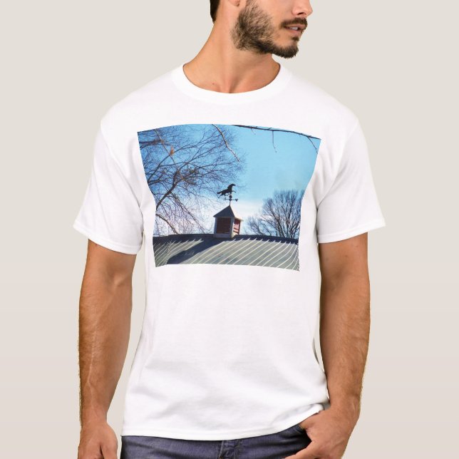 T-shirt Cheval Vane Météo Ciel Bleu (Devant)