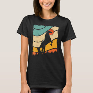 T-shirt Cheval vintage Retro Sunset Cheval Animaux Sauvage