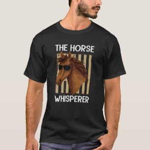 T-shirt Cheval Whisperer États-Unis Drapeau Funny Horse Lo