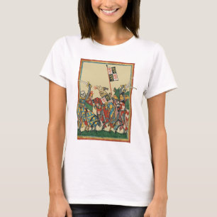 T-shirt Chevalier Chargement, Manesse de Codex du XIVe siè