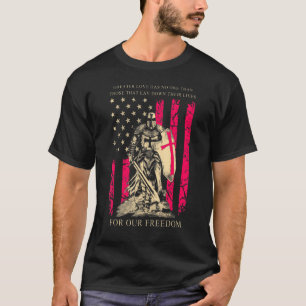 T-shirt Chevalier Croisé Templier Guerrier De Dieu Drapeau