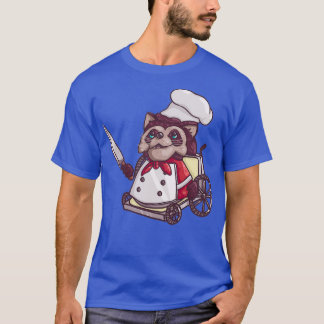 T-shirt Chevalier cuisiné en fauteuil roulant Raccoon Chef