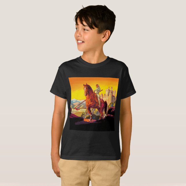 T-shirt Chevalier dans l'armure brillante (Devant entier)