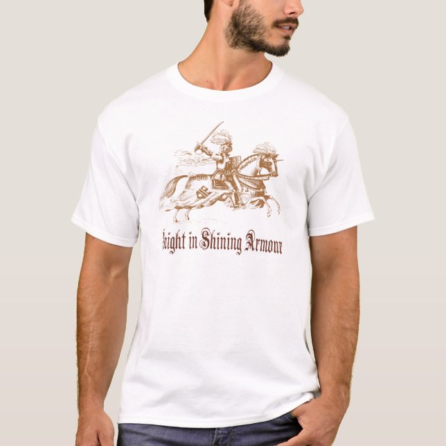 T-shirt chevalier dans l'armure brillante (Devant)