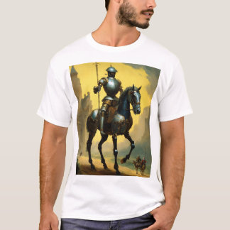T-shirt Chevalier en armure brillante : Guerrier Vintage