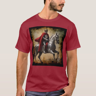 T-shirt Chevalier médiéval à cheval