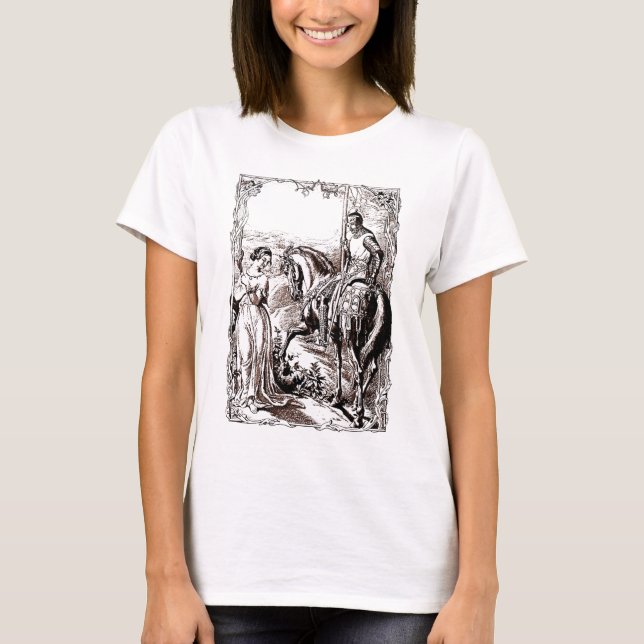 T-shirt Chevalier médiéval et sa dame La chemise de l'amou (Devant)