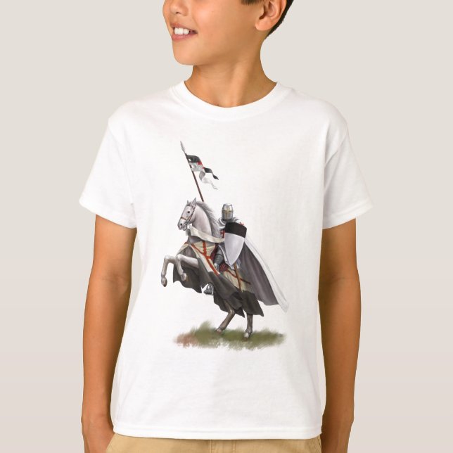 T-shirt Chevalier monté Templar (Devant)