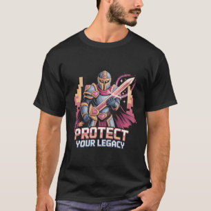 T-shirt Chevalier Paladin Fantastique Protégez Votre Cœur