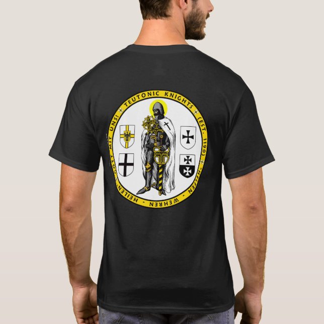 T-shirt Chevalier Teutonic avec avec la chemise d'épée et (Dos)