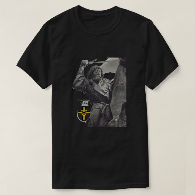 T-shirt Chevalier Teutonique... Sculpture de Georg von der (Design devant)
