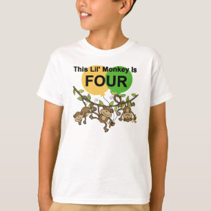 T-shirt Chevaliers et cadeaux de 4e anniversaire des singe