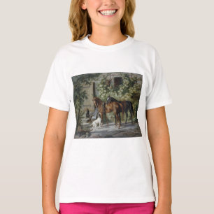 T-shirt Chevaux au porche (d'après Albrecht Adam)