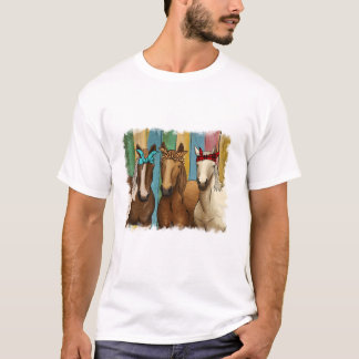 T-shirt Chevaux avec Bandanas pour équitation Cheval d'équ