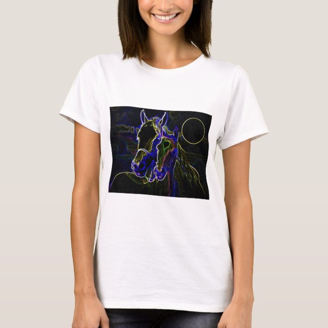 T-shirt Chevaux Blacklight (Devant)