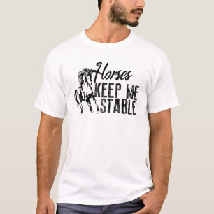 T-shirt Chevaux cool Gardez-Moi Stable Drôle Équitation