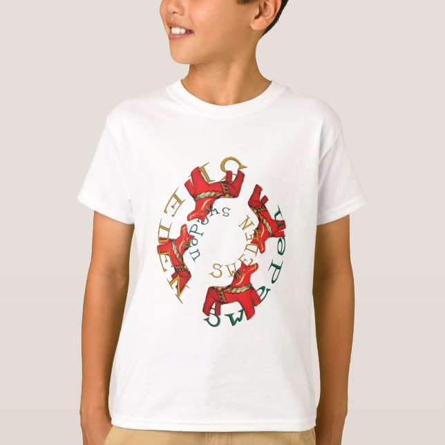 T-shirt Chevaux de Dala de Suédois (Devant)