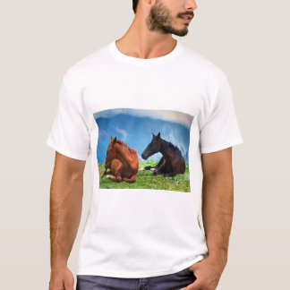 T-shirt Chevaux de Moody Mountain : Un voyage d'art raffin
