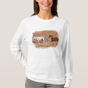 T-shirt Chevaux en liberté dans le Big Horn MT de Shell Wy