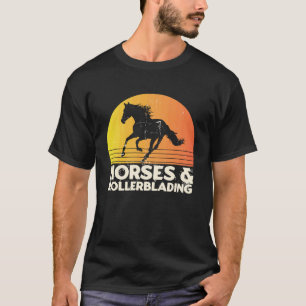 T-shirt Chevaux Et Rollerblading