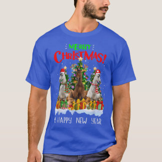 T-shirt Chevaux Joyeux Noël Joyeux Nouvel An Cheval Amateu