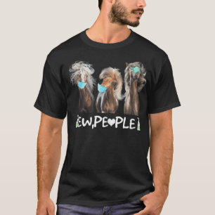 T-shirt Chevaux portant Masque Visage Ew Amoureux des anim