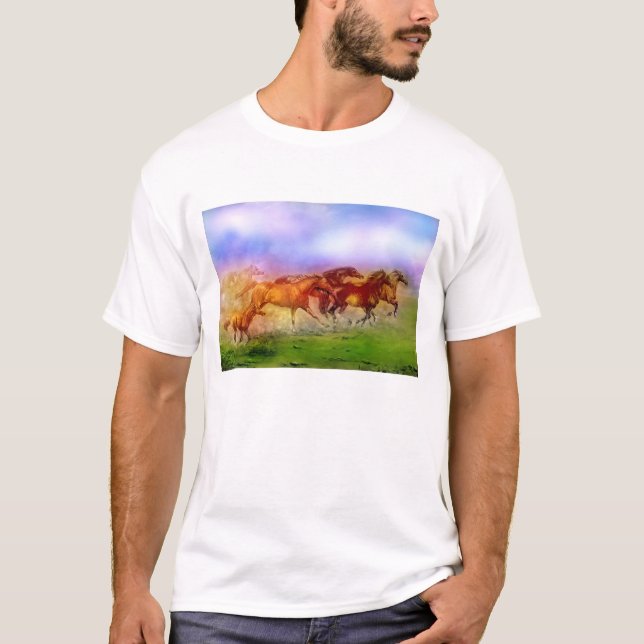T-SHIRT CHEVAUX SAUVAGES (Devant)