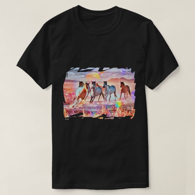 T-shirt Chevaux sauvages (Design devant)