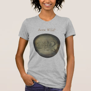 T-shirt - chevaux sauvages en jaune