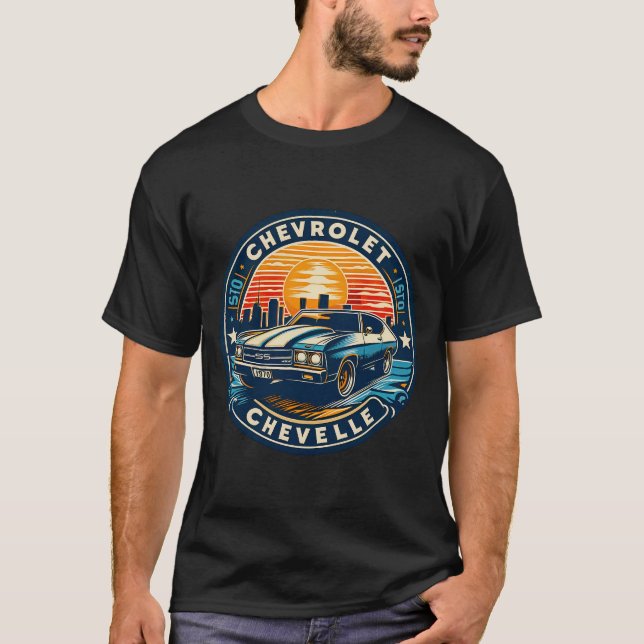 T-shirt Chevelle Ss 454 1970 Classic Iconic Car 06 (Devant)