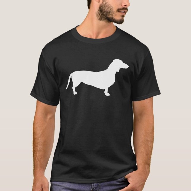 T-shirt Cheveux courts Dachshund - Silhouette 2 (Devant)
