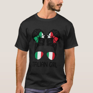 T-shirt Cheveux Méchés Italiens Fierté Italie Patriotique