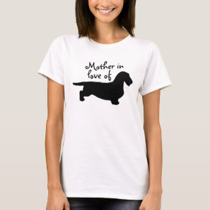T-shirt Cheveux ronds Dachshund - Silhouette 1