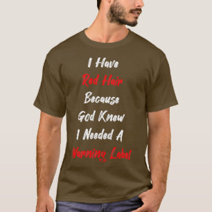 T-shirt Cheveux rouge vêtements cadeaux J'ai les cheveux r