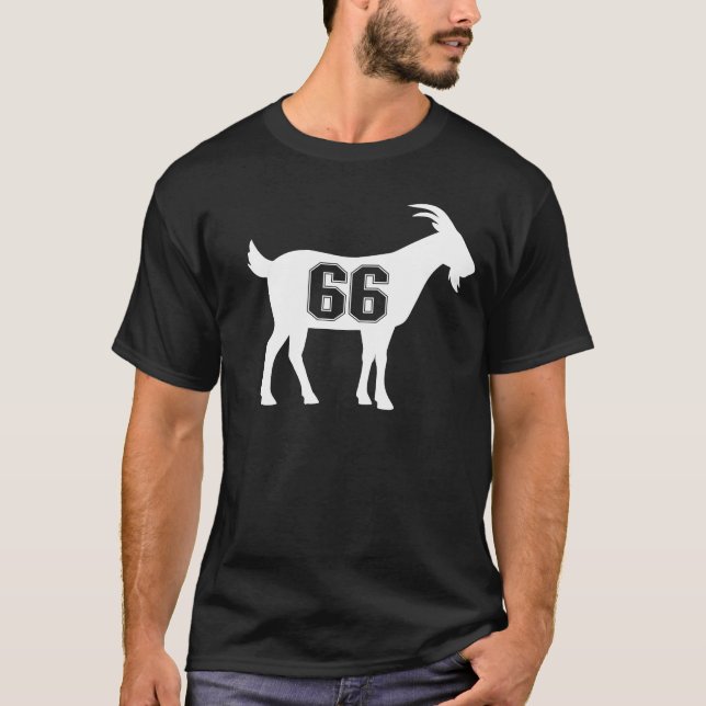 T-shirt Chèvre 66 G.O.A.T. Numéro Soixante six chèvre (Devant)