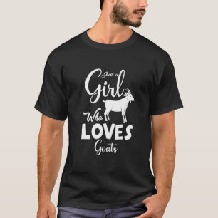 T-shirt Chèvre Animal Caprin Éleveur Juste Une Fille Qui A