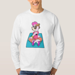 T-shirt Chèvre au Yoga sur tapis de Yoga