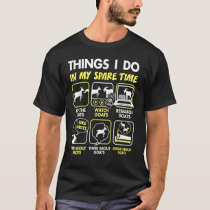 T-shirt Chèvre Ce Que Je Fais Dans Mon Temps Libre Chèvre