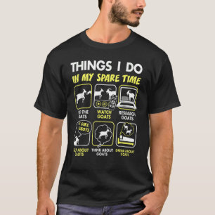 T-shirt Chèvre choses que je fais dans mon temps libre chè