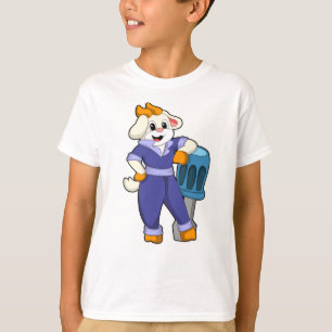 T-shirt Chèvre comme mécanique avec tournevis
