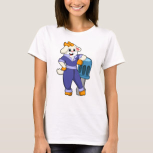 T-shirt Chèvre comme mécanique avec tournevis