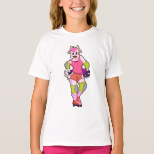 T-shirt Chèvre comme Patinage en ligne avec Patins en lign